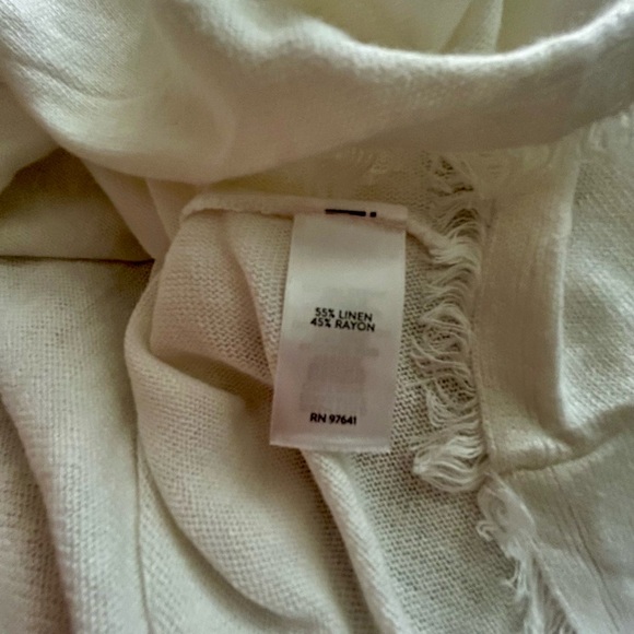 New J Jill Linen Blend Sleeveless White Sweater Top SZ Medium - Picture 6 of 9